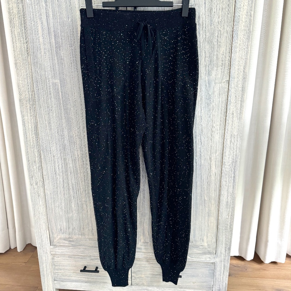 BELLA FREUD Cher sequin-embellished metallic cotton-blend track pants